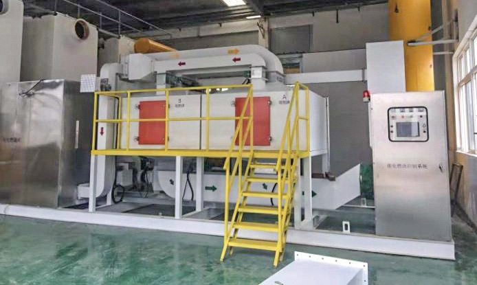 峰旭環(huán)保印染廠催化燃燒設(shè)備廢氣治理工程案例