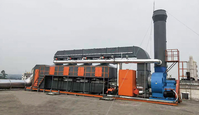 峰旭環(huán)保家具行業(yè)催化燃燒設(shè)備廢氣治理工程案例